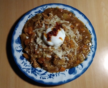 Curry-rice-soft-boiled-egg-on-top